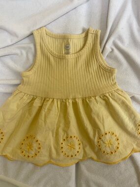 wonder nation Yellow Ribbed Tank Top Dress